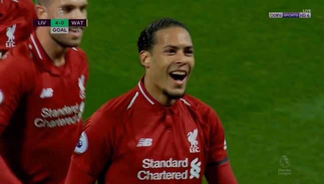 هدف ليفربول الرابع في مرمي واتفورد فان دايك
