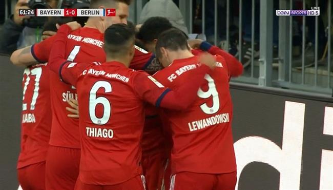 هدف فوز بايرن ميونخ علي هرتا برلين 1 0 الدوري الالماني