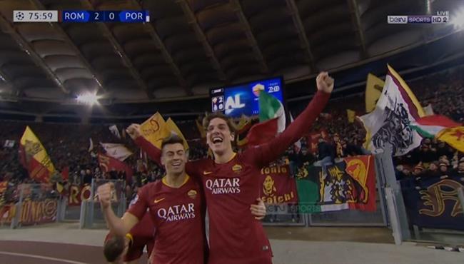 هدف روما الثاني في مرمي بورتو بتعليق حفيظ دراجي