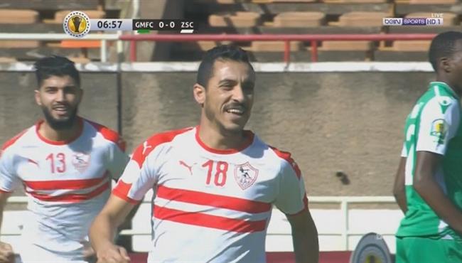 هدف الزمالك الاول الرائع في مرمي جورماهيا ابراهيم حسن