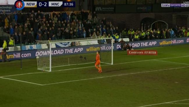 هدف نيوبورت كاونتي الرائع في مرمي مانشستر سيتي بكاس الاتحاد الانجليزي