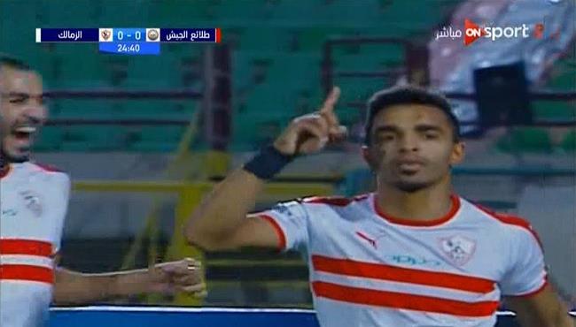 هدف الزمالك الاول في مرمي طلائع الجيش يوسف اوباما