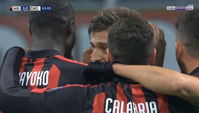 اهداف مباراة ميلان وكالياري 3 0 الدوري الايطالي