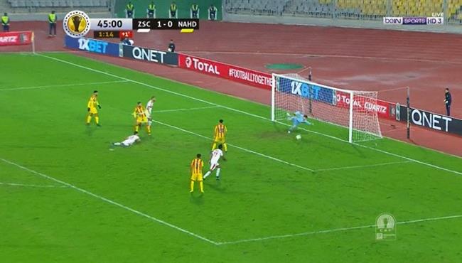 فرجاني ساسي يهدر هدف امام نصر حسين داي في الكونفيدرالية