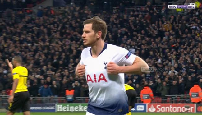 هدف توتنهام الثاني في مرمي بوروسيا دورتموند 2 0 دوري ابطال اوروبا