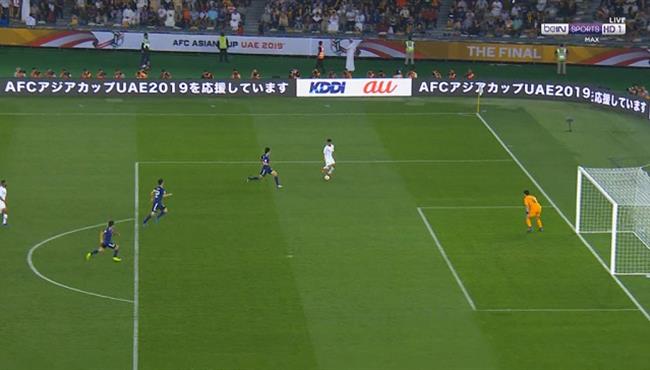 مهاجم قطر يهدر فرصة هدف محقق امام اليابان في كأس اسيا
