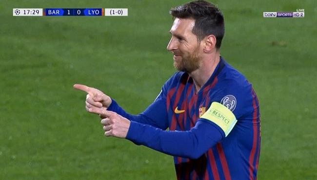 هدف ميسي في مرمي ليون تعليق حفيظ دراجي