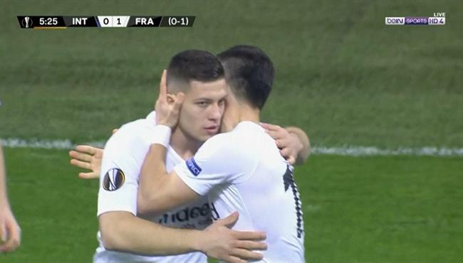 هدف فوز انتراخت فرانكفورت انتر ميلان 1 0 الدوري الاوروبي