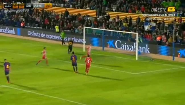 هدف فوز جيرونا علي برشلونة 1 0 كأس السوبر الكتالوني