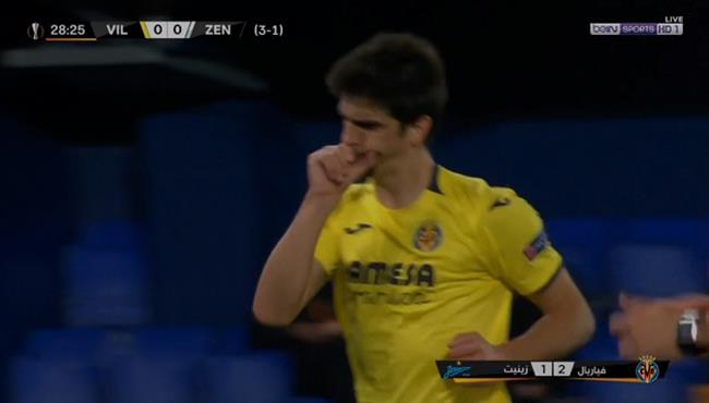 هدف رائع في مباراة فياريال وزينيت سانت بطرسبرج بالدوري الاوروبي