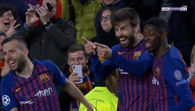 هدف بيكيه في مرمي ليون تعليق حفيظ دراجي