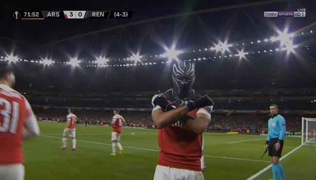 هدف اوباميانج الثاني في مرمي رين بالدوري الاوروبي