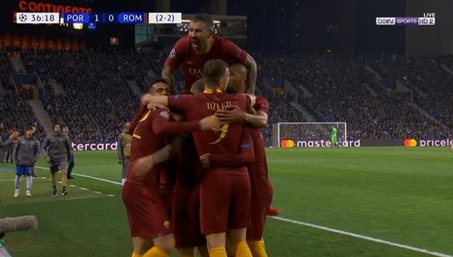 هدف تعادل روما مع بورتو 1 1 تعليق عصام الشوالي