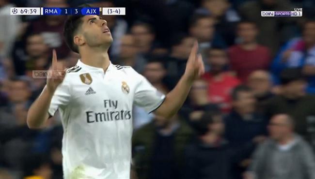 هدف ريال مدريد الاول في مرمي اياكس اسينسيو