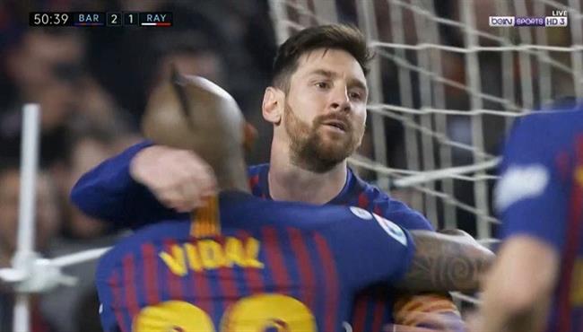 هدف ميسي في مرمي رايو فاليكانو 2 1 الدوري الاسباني