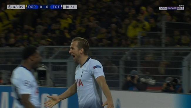 هدف هاري كين في مرمي بوروسيا دورتموند بدوري ابطال اوروبا