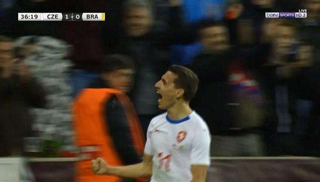 هدف التشيك الاول الرائع في مرمي البرازيل