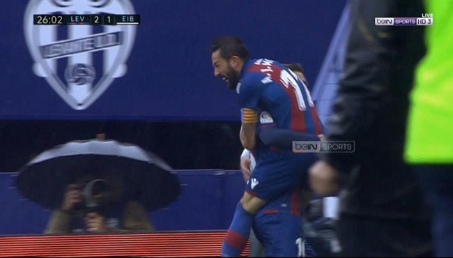 هدف رائع في مباراة ليفانتي وايبار بالدوري الاسباني