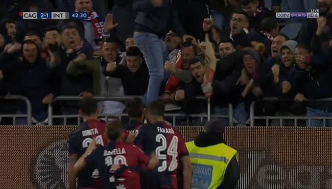 هدف رائع في مباراة كالياري وانتر ميلان بالدوري الايطالي