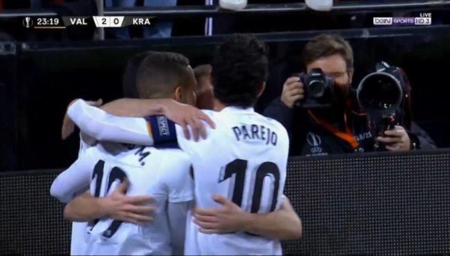 اهداف مباراة فالنسيا وكراسنودار 2 1 الدوري الاوروبي