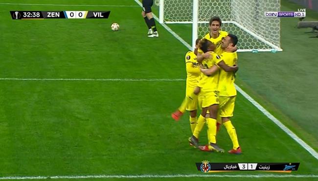 اهداف مباراة فياريال وزينيت 3 1 الدوري الاوروبي