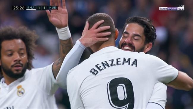 هدف تعادل ريال مدريد مع هويسكا 1 1 ايسكو