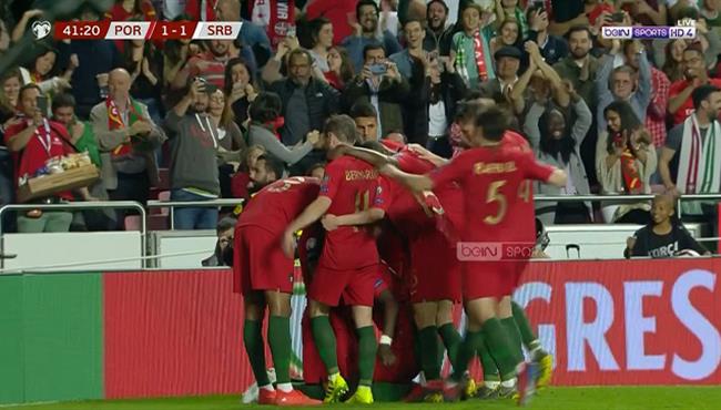 هدف تعادل البرتغال العالمي مع صربيا 1 1 تصفيات اليورو