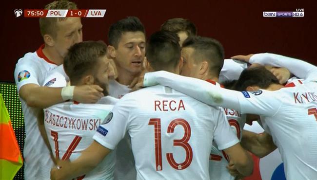 اهداف مباراة بولندا ولاتفيا 2 0 تصفيات اليورو