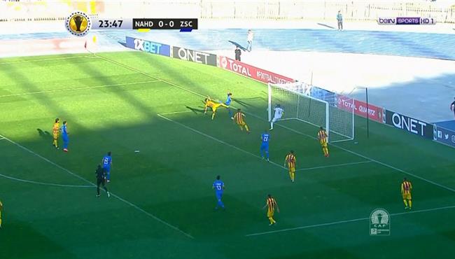 حميد احداد يهدر هدف محقق امام نصر حسين داي بكأس الكونفيدرالية