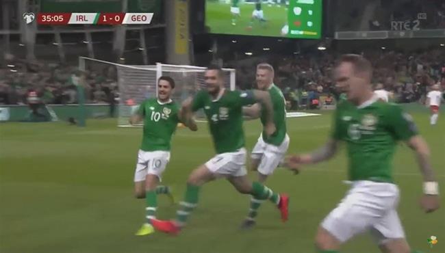 هدف فوز ايرلندا الرائع علي جورجيا 1 0 تصفيات اليورو