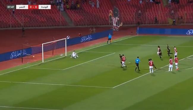 هدف النصر الاول فى مرمى الوحدة 1 0 الدورى السعودى