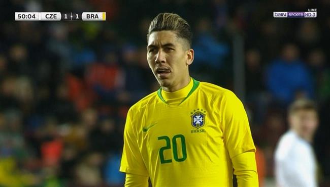 هدف تعادل البرازيل مع التشيك 1 1 فيرمينو