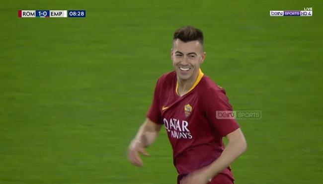 هدف روما الاول الرائع في مرمي امبولي بالدوري الايطالي