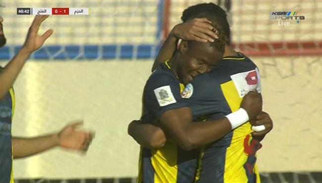 هدف الحزم الاول في مرمي الفتح بالدوري السعودي