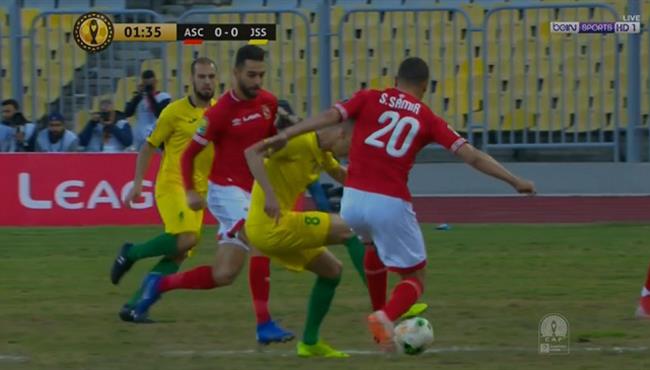 مهارة رائعة من لاعب شبيبة الساورة امام الاهلى فى دورى ابطال افريقيا