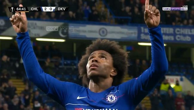 هدف ويليان الرائع في مرمي دينامو كييف بالدوري الاوروبي