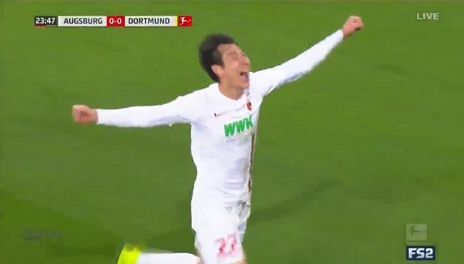 اهداف مباراة بوروسيا دورتموند واوجسبورج 1 2 الدوري الالماني