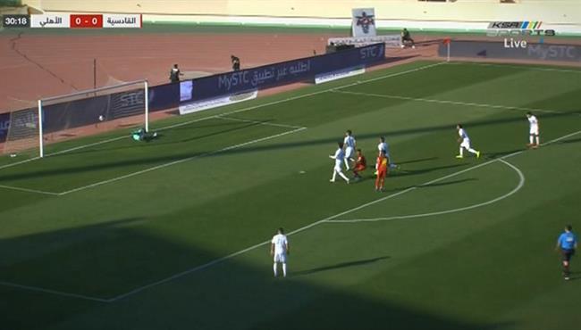 هدف القادسية الاول الرائع في مرمي الاهلي بالدوري السعودي