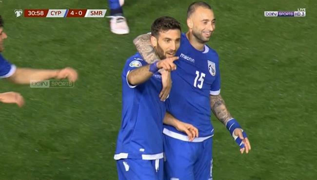 هدف رائع في مباراة قبرص وسان مارينو بتصفيات اليورو