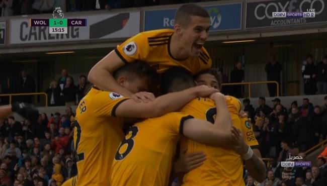 هدف تيكي تاكا م متع في مباراة ولفرهامبتون وكارديف سيتي بالدوري الانجليزي