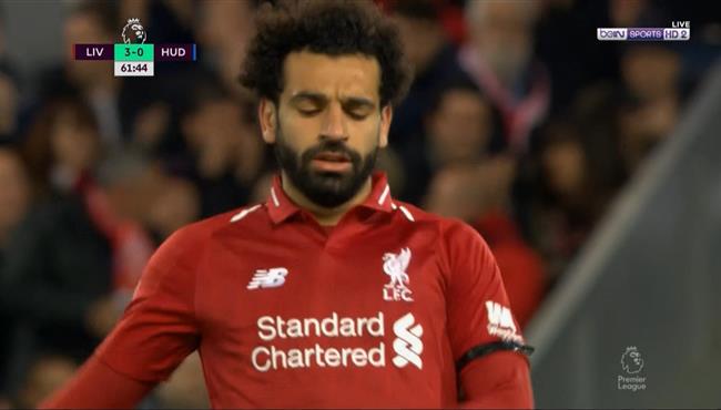 محمد صلاح كاد ان يسجل هدف خرافي امام هدرسفيلد