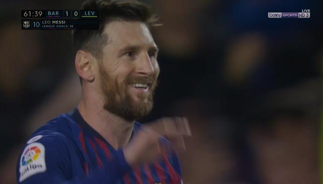 هدف ميسي في مرمي ليفانتي بالدوري الاسباني