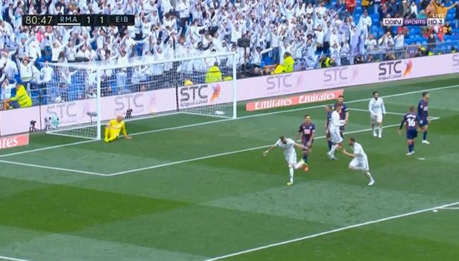 هدف ريال مدريد الثاني في مرمي ايبار كريم بنزيما