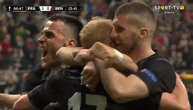 اهداف مباراة اينتراخت فرانكفورت وبنفيكا 2 0 الدوري الاوروبي