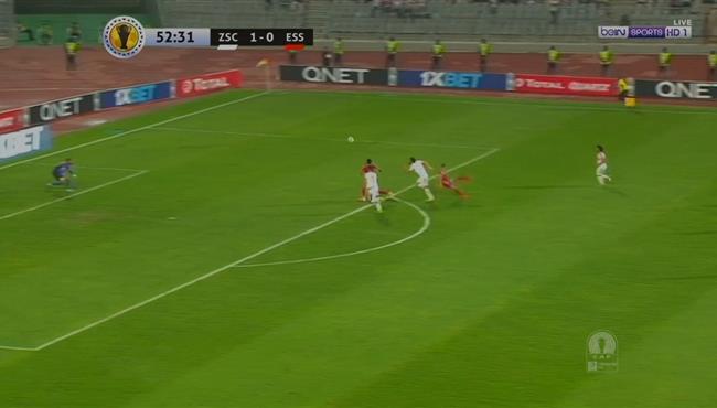 ايهاب المساكني يهدر هدف محقق للنجم الساحلي امام الزمالك بالكونفيدرالية