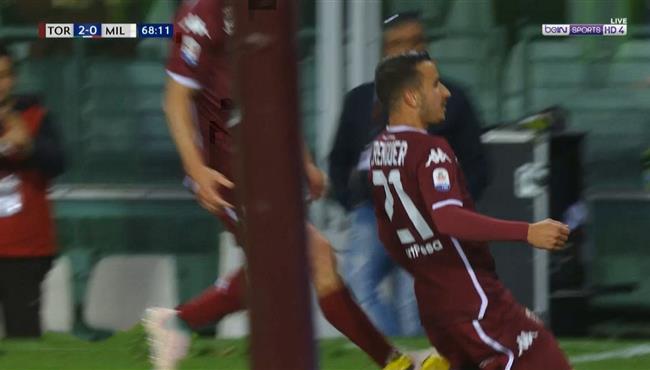 هدف رائع لتورينو في مرمي ميلان تعليق حفيظ دراجي