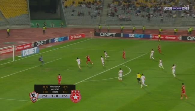 ياسين الشيخاوي يهدر هدف التعادل للنجم الساحلي امام الزمالك