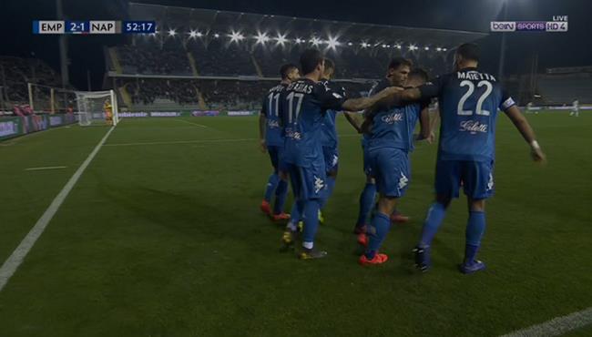 اهداف مباراة نابولي وامبولي 1 2 الدوري الايطالي