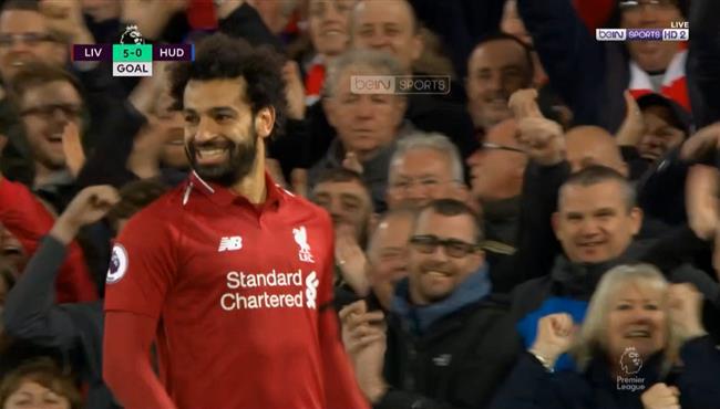 هدفا محمد صلاح في مرمى هدرسفيلد بالدوري الانجليزي