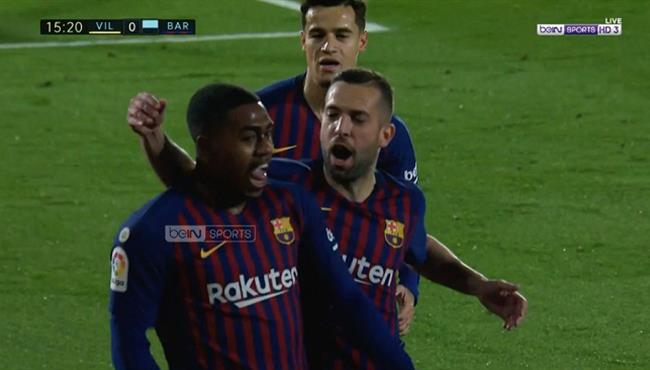 هدف برشلونة الثاني في مرمي فياريال تعليق رؤوف خليف